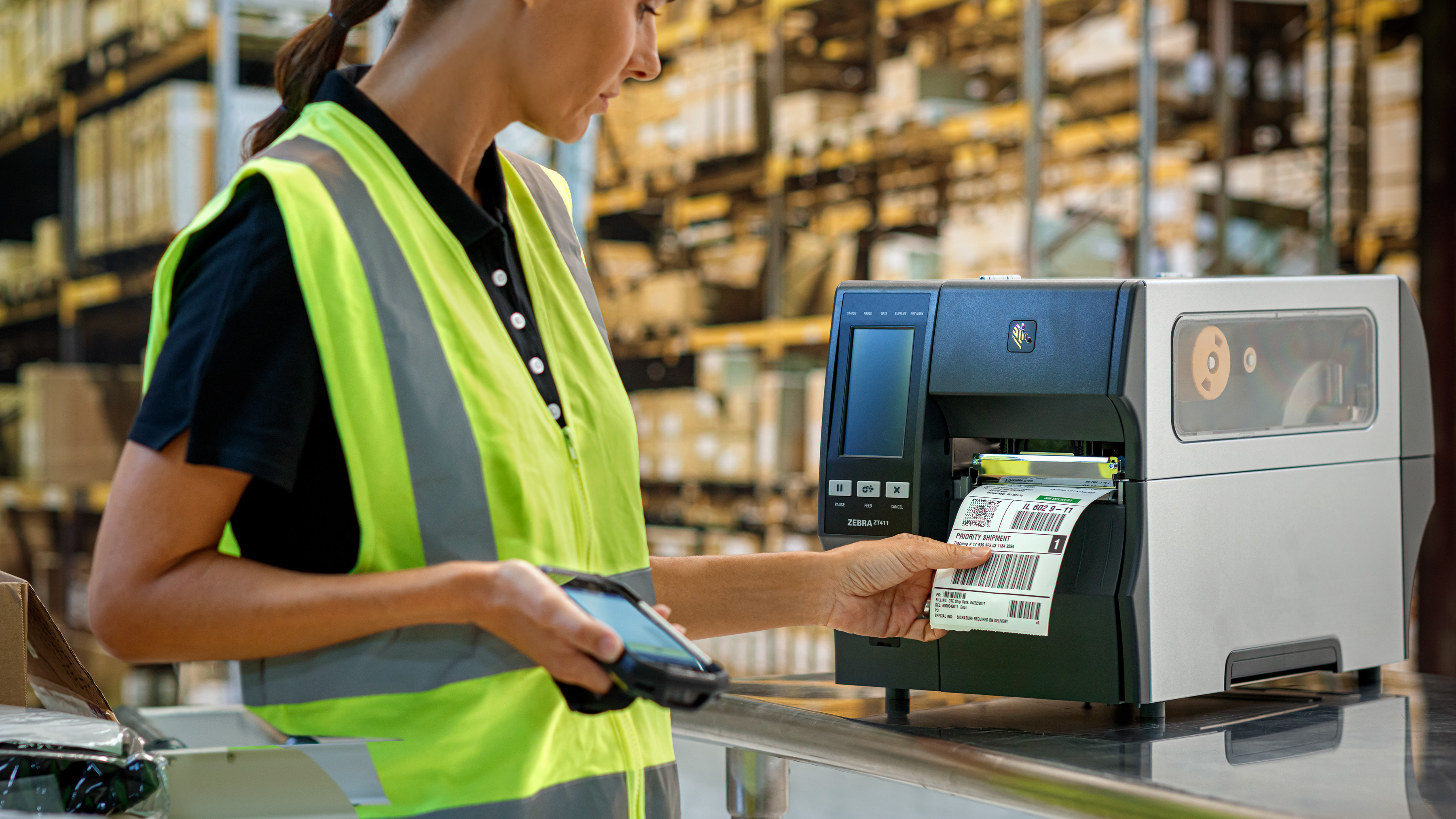 Label and barcode printer